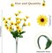 Set of 8 Bundles Artificial Mini Sunflowers – Silk Yellow Faux Sunflower & Gerbera Daisy Bouquets (13.77") for Home, Kitchen, Wedding Centerpieces, Gravesite & Indoor/Outdoor Decor